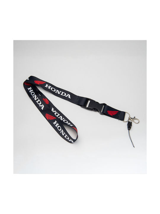 Μπρελόκ Λαιμού Lanyard Honda Μαύρο-κόκκινο