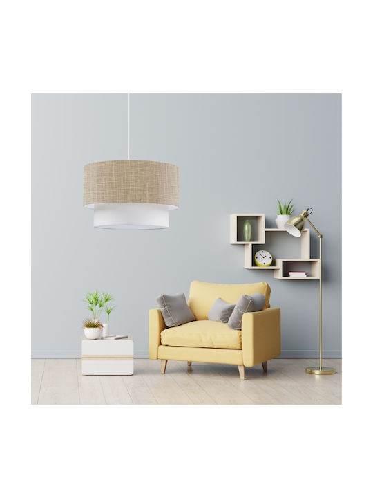 Megapap Whitehouse Pendant Light Beige with Soc...
