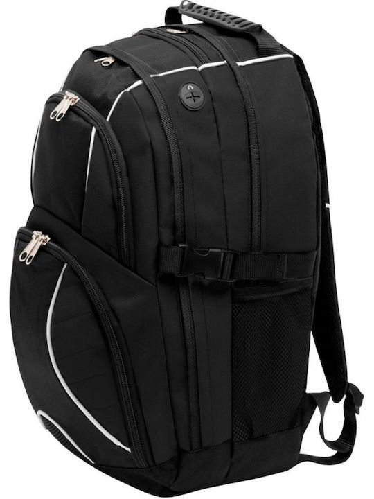 Backpack with Pockets Black 46.5x31x16.5 cm