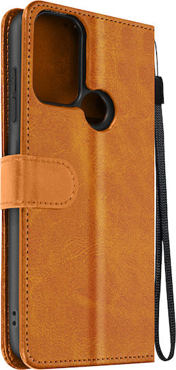 Avizar Foliohülle Nokia C22 Brieftasche Handriemen Hellbraun