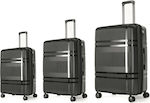 Hard Unbreakable Suitcases Expandable Set of 3 Pieces Cardinal PP 2017 Black 2017 Black Set