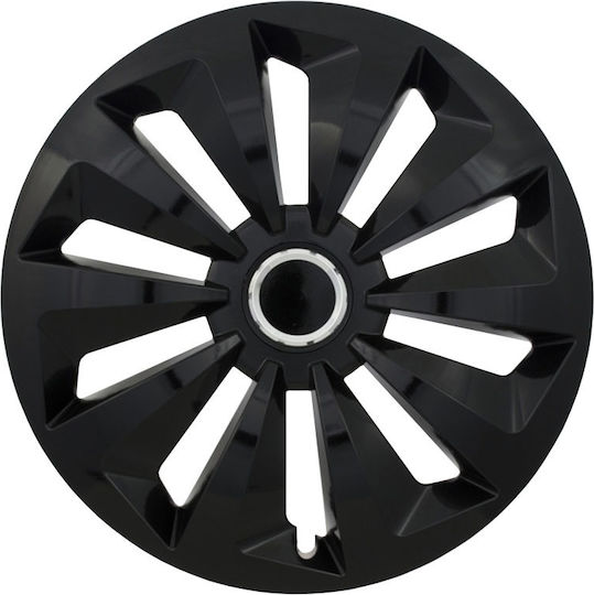Jestic Set Capace De Roți Auto Compatibilitate Chevrolet 4 Bucăți 15 Negru/Negru