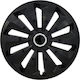 Jestic Car Hubcap Set with Volvo Emblem 15" 4pcs Black