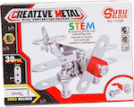 Gounaridis Toys Joc de construcție din metal Airplane pentru copii de 6++ ani