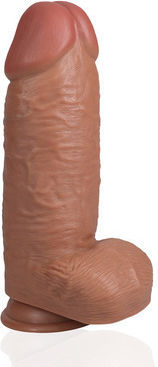 Shots Ρεαλιστικό Dildo με Όρχεις και Βεντούζα Καφέ 25cm