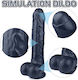 Passion Labs Ρεαλιστικό Dildo με Όρχεις και Βεντούζα Μαύρο 56cm