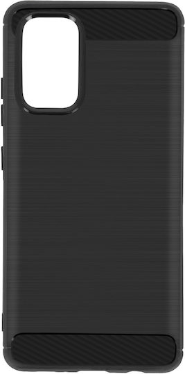 Hülle Samsung Galaxy A32 Silikon Gebürsteter Aluminium-Effekt Schwarz