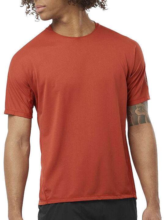 Salomon Sense Aero Herren Sport T-Shirt Kurzarm Rot