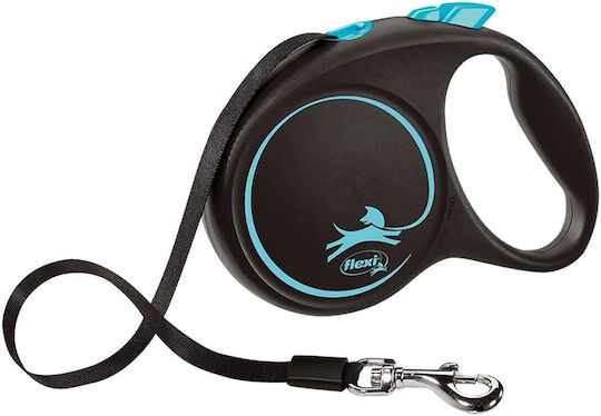 Flexi Leash Μαύρο Design L Ταινία 5m Έως 50kg Μπλε