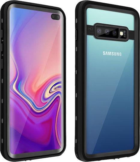 Protective Case Samsung Galaxy S10 Plus Waterproof + Screen Protector Black