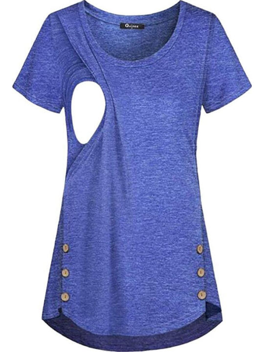 Queen Mother Maternity T-Shirt Light Blue