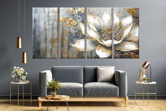 Naklejkomania Vierfache Gemälde auf Leinwand 60x120cm