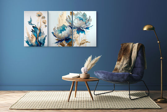 Naklejkomania Τρίπτυχος Πίνακας σε Καμβά 60x120cm