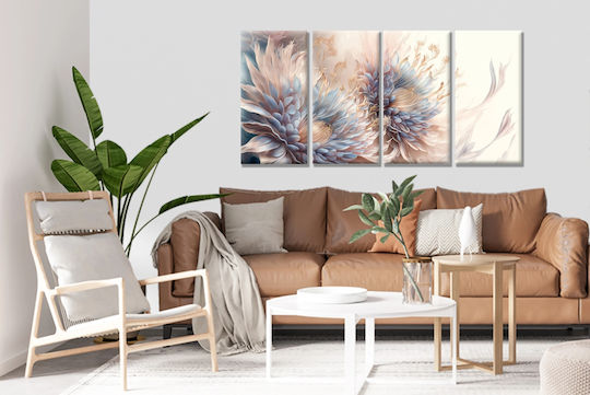Naklejkomania Fourfold Painting on Canvas 60x120cm