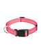 Tagme Adjustable Reflective Nylon Collar Small Dogs Pink