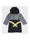 Disney Kids Hooded Bathrobe Batman Black Black