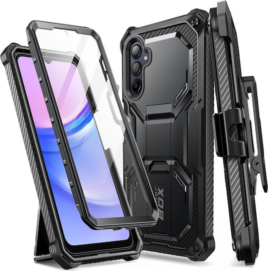 I-blason Case Samsung Galaxy A15 Shockproof Carbon Fibre Black
