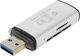 Micro-SD SD-Kartenleser USB 5Gbps Übertragungsrate U3062 Linq Grau
