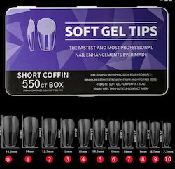 Soft Gel Връхчета за нокти Прозрачни 550бр 10264