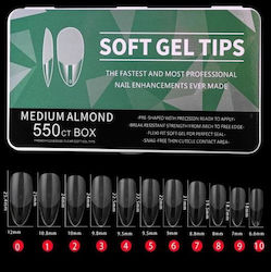 Soft Gel Връхчета за нокти Прозрачни 550бр 10258