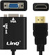 LinQ Convertor HDMI masculin în 3.5mm / VGA masculin 1buc HD-VGA03M
