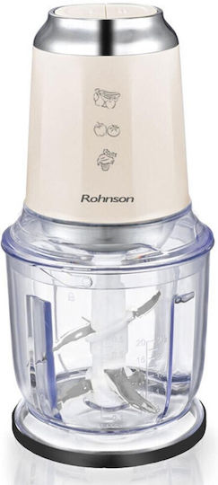 Rohnson Mini Chopper Multi 600W mit Behälter 600ml Beiges