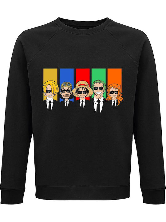 Kinder Sweatshirt Black Reservoir Pirates Luffy And Friends Anime Manga One Piece