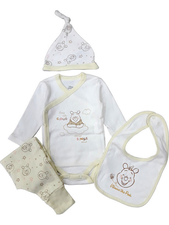 Disney Long-Sleeved with Pants Cream Light Yellow 4pcs