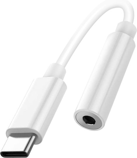 Avizar ADAJACK-4APL-USBC Конвертор USB-C Мъжки към 3.5mm Женски Бял