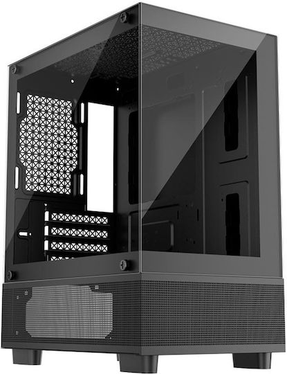 1STPLAYER Mi2-A Gaming Midi Tower Computer Case with Side Window Black