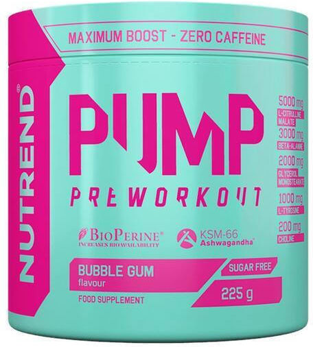 Nutrend Pump Supplement Pre Workout 225gr Bubble Gum