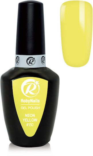 Roby Nails Хибриден Лак за Нокти Neon yellow 8мл 1бр
