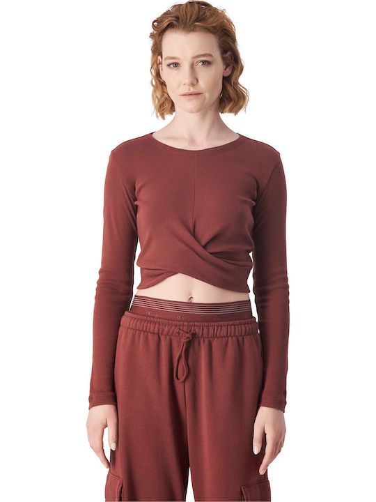 Γυναικείο Crop T-shirt Chocolate