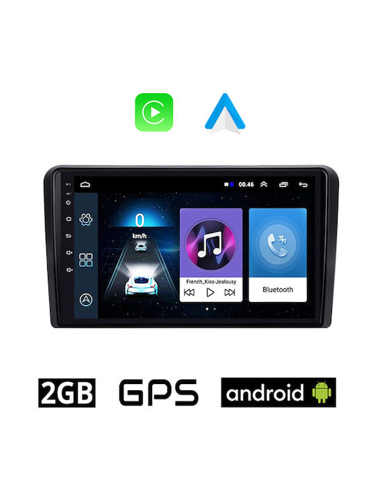 Car-Audiosystem für Citroen Springend 2006 2016 (Bluetooth/USB/AUX/WiFi/GPS/Apple-Carplay/Android-Auto) mit Touchscreen 9"