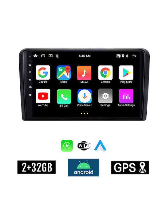 Kirosiwa Car-Audiosystem für Citroen Springend 2006 2016 (Bluetooth/USB/AUX/WiFi/GPS/Apple-Carplay/Android-Auto) mit Touchscreen 9"