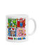 Koupakoupa Back To The School Mario & Friends Becher Keramik Weiß 330ml