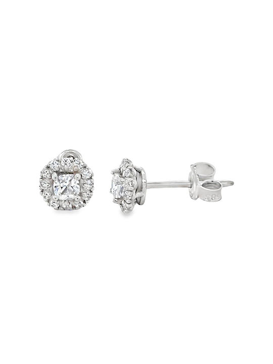 White Gold K14 Zircon Earrings Ear_5609