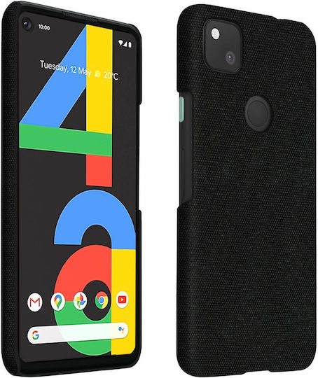 Cover Google Pixel 4a Hard Rigid Fabric Finish Anti-tracking Washable Black