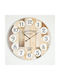 Wall Clock Wooden White Ø58.2cm