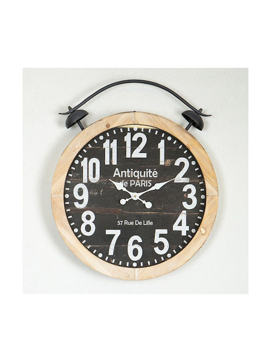 Wall Clock Wooden White Ø50cm