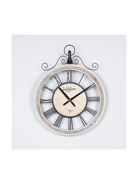 Wall Clock Metallic White Ø40cm