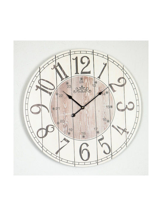 Wall Clock Wooden White