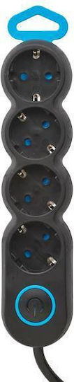 Eurolamp Power Strip 4 Positions with Switch and Cable 1.5m