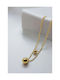 Necklace Double from Gold Plated Steel