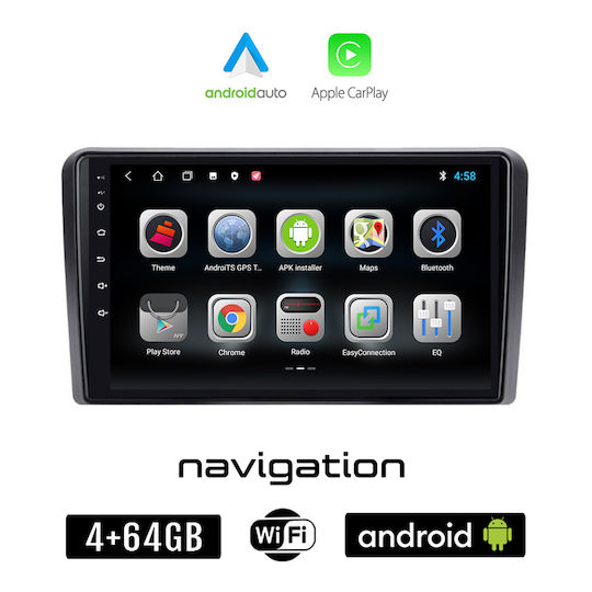 Booma Sistem Audio Auto pentru Toyota Proace 2013 2016 (Bluetooth/USB/WiFi/GPS/Apple-Carplay/Android-Auto) cu Ecran Tactil 9"