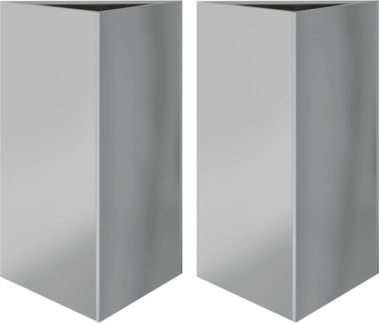 vidaXL Set 2 Töpfe Metall Galvanized Steel