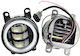 Rundς Nebelscheinwerfer Auto LED 12 / 24V 30W 9cm mit Weiß Beleuchtung 1Stück