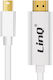 LinQ Кабел DisplayPort мъжки - mini DisplayPort мъжки 1.8м Бял (MDH18)