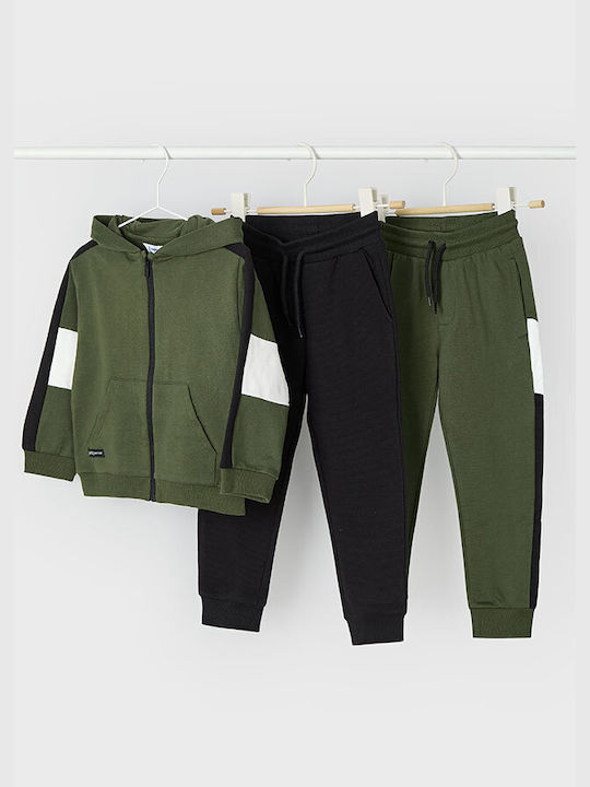 Mayoral Kids Sweatpants Set Green 3pcs