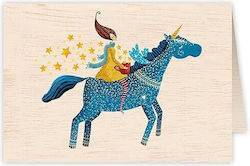 Wooden Greeting Card Unicorn Atv171